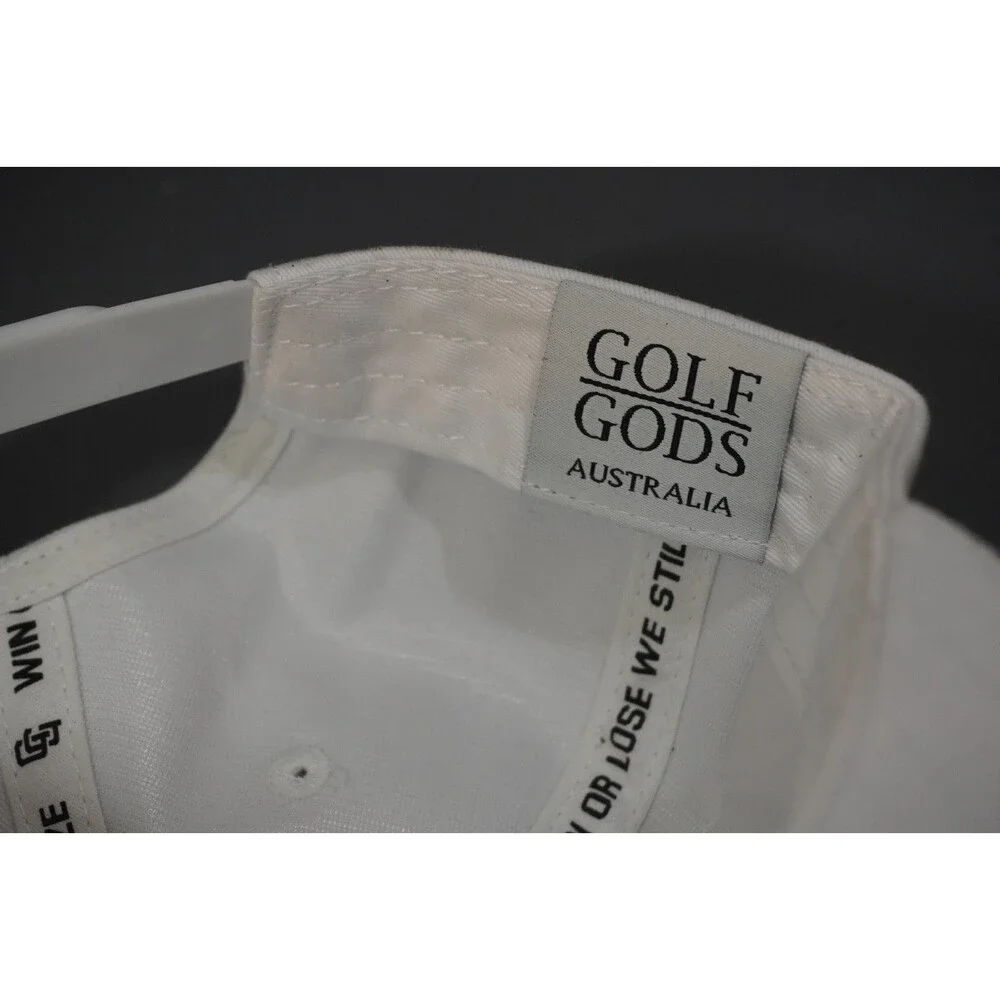 Golf Gods Tour Pro Mad Slicer Hat Cap White Flat Brim Snapback Funny Golf NWT
